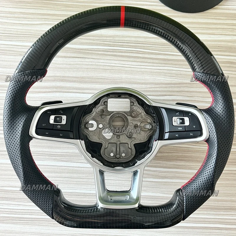 

Руль для Volkswagen VW GTI Golf MK7 7.5 GTD GTE R 2013 2014 2015 2016 2017 2018 2019 2020 Руль из углеродного волокна