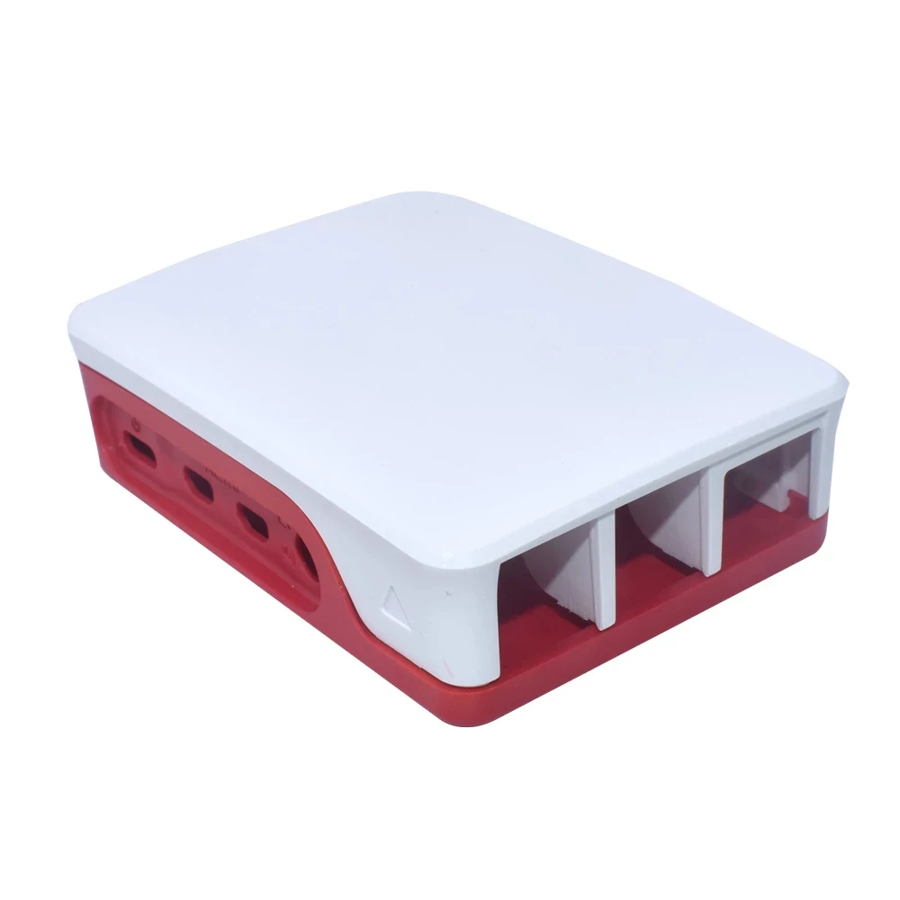 Raspberry Pi 4 Model B ABS Case Plastic Box White Shell Classic Design with Fan with Heatsink for Raspberry Pi 4