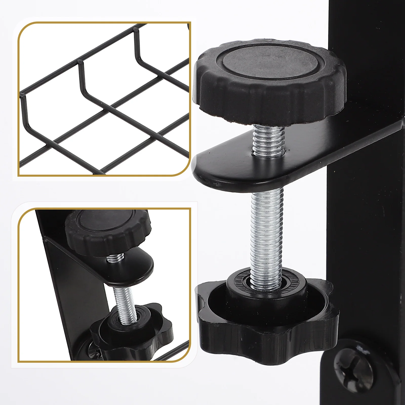 

Under Desk Cable Storage Rack Wire Organizer Tray For Power Cords Strips Surge Protectors Steel No Drill Stand Tidy Desk Clutter