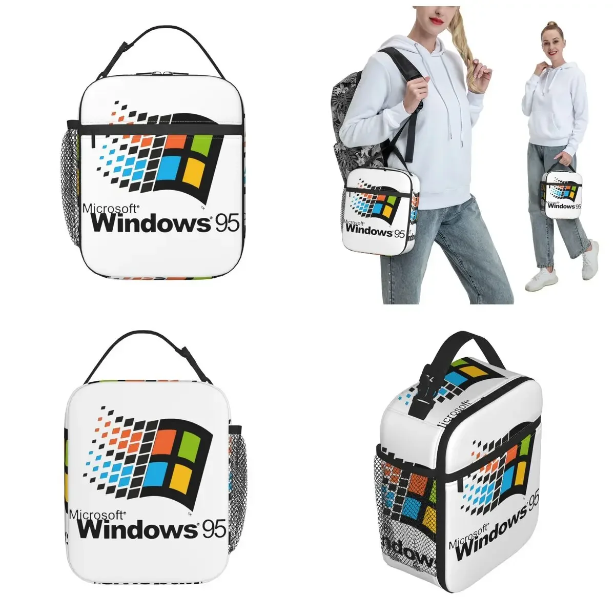 Lunch Boxes Windows 95 Vaporwave Accessories Windows95 Classic Computer System Lunch Food Box