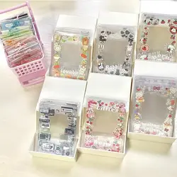 SKYSONIC INS ABS Flip Storage Box Multifunctional Dustproof Organizer Photocards, Sleeves,Small Card Film Sorting White Box