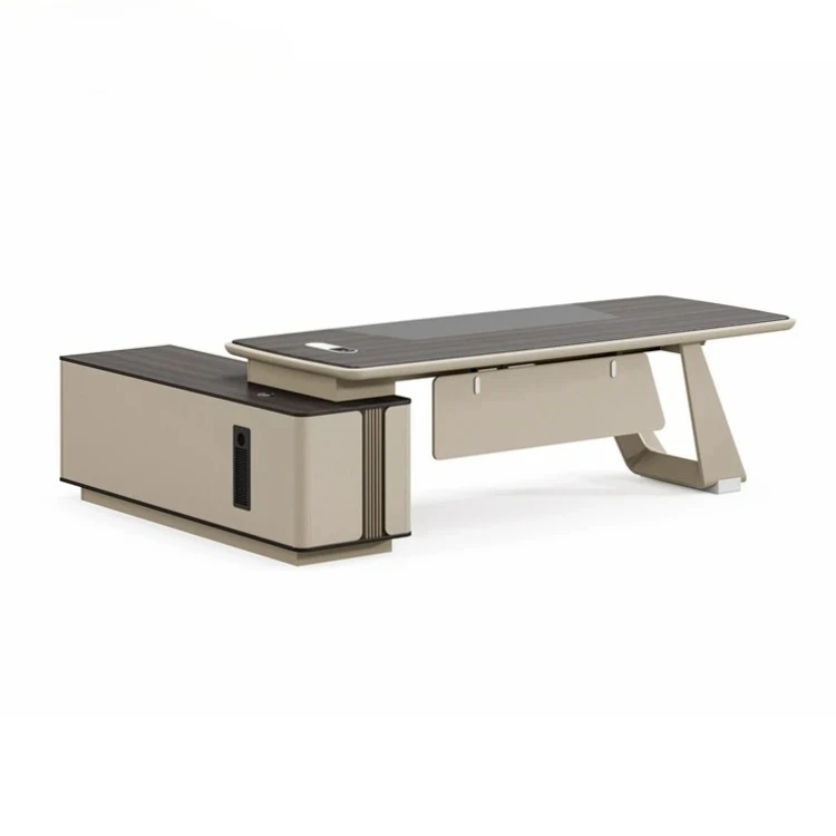 Chairman Office Table Design Contemporary L Shape Office Desk Furniture