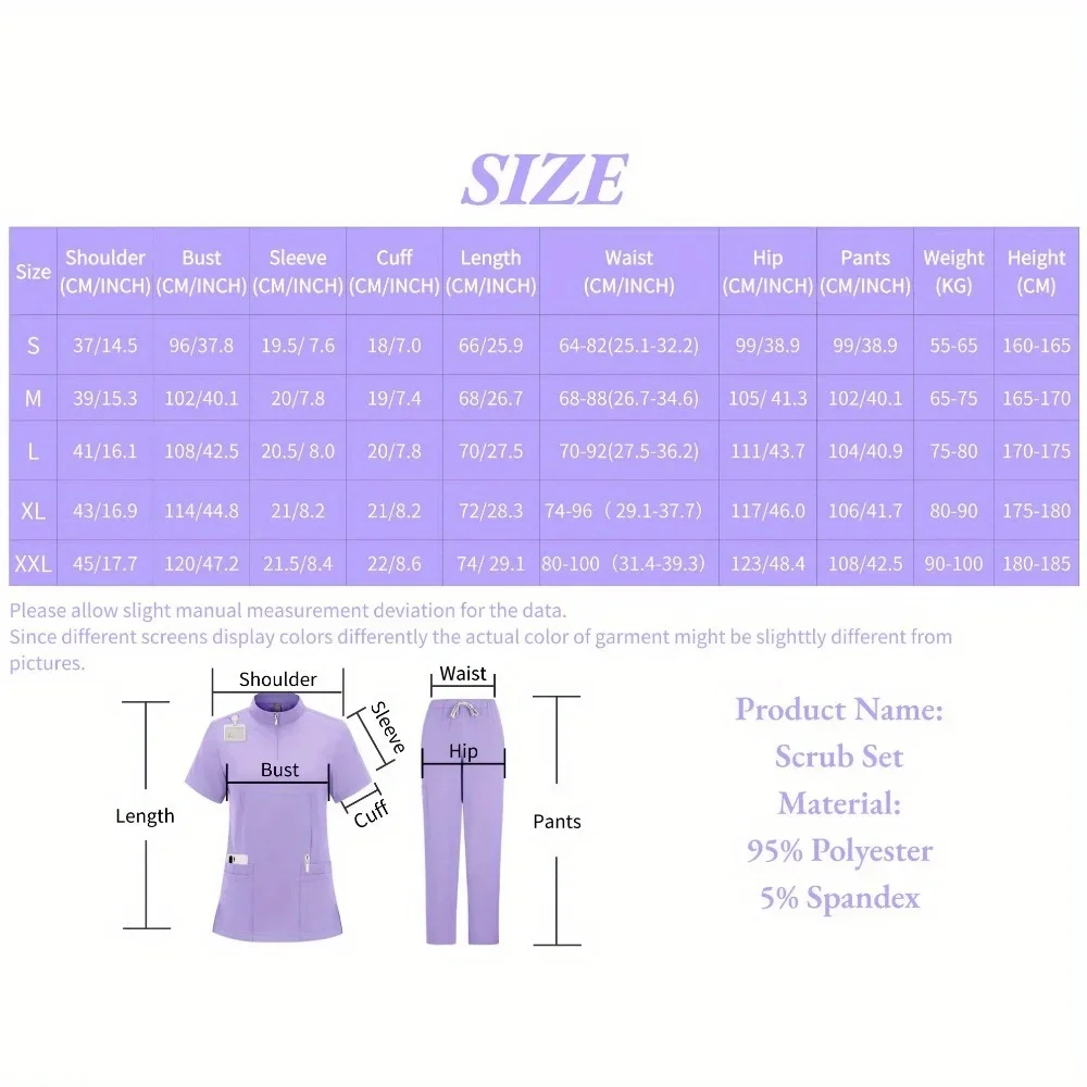 Uniformes de médecin et d'infirmière, ensemble de gommage pour femme, vêtements de travail pour Salon de beauté, haut-pantalon, tunique d'allaitement pour Spa