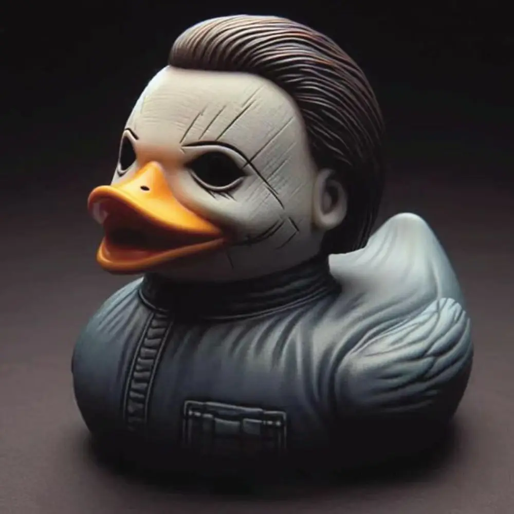 Trendy Resin Classic Movie Character Toys Spooky Duck Ornaments Crafts Scary Atmosphere Anime Figure Decoration