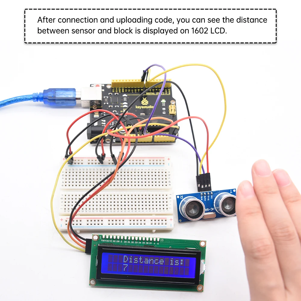Picture 5: 3PCS Ultrasonic Sensor HC-SR04 HCSR04 to World Ultrasonic Wave Detector Ranging Module HC-SR04 Distance Sensor For Arduino Robot