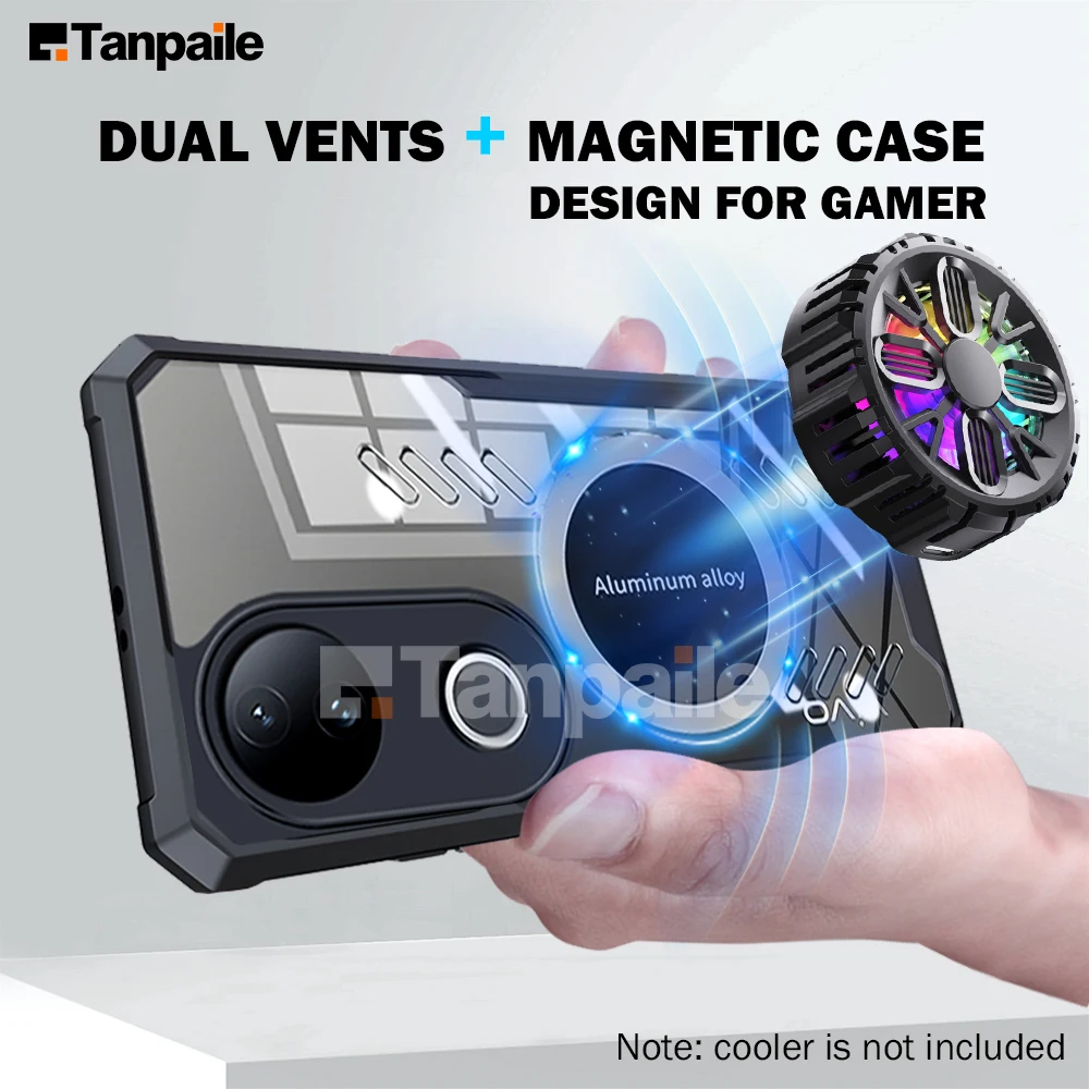 Tanpaile for vivo S20 Pro Cooling Case Magnetic Shockproof Protection Gaming Funda Heat Dissipation Casing