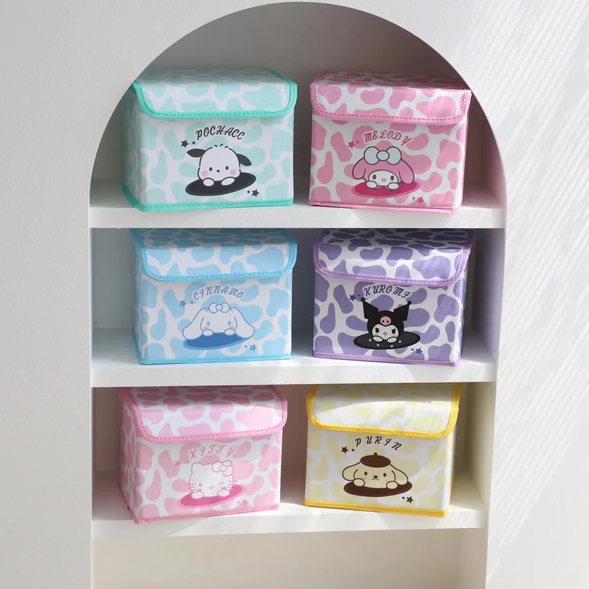 Sanrio Melody Kuromi Pencil Cases For Girls Cute Pochacco Pen Box Cosmetic Folding Storage Bags Stationery Pouch School Supplies