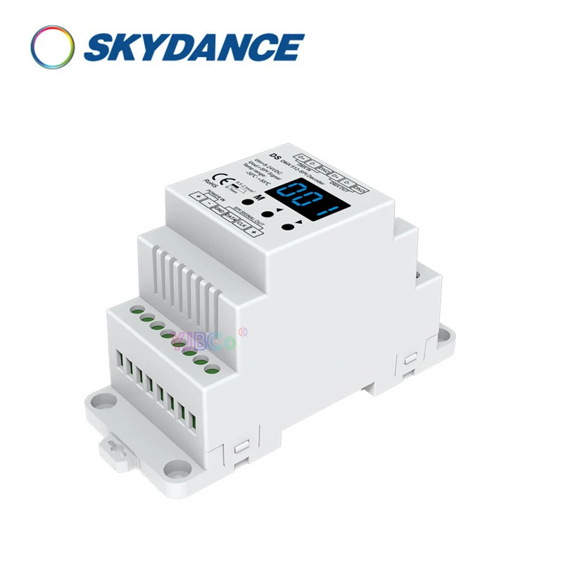 Skydance DS 5V-24V 12V DMX512 to SPI Decoder DMX signal converter RGB RGBW IC WS2812 WS2815 LED strip controller 2.4G RF remote