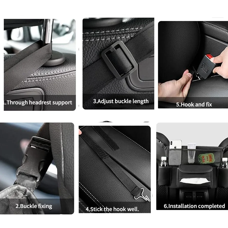 Car Purse Holder Organizer Between Seats, Large Capacity for Phone and Document Storage