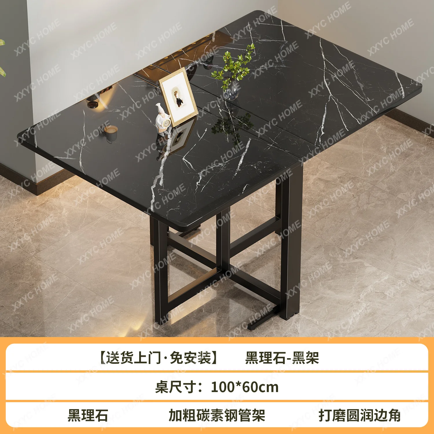 

Foldable Table Meal Simple Square Multifunctional Table Outdoor Portable Stall Dining Square Table In Rental House Furniture