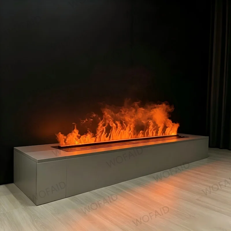 100CM Electric Fireplace Water Mist,3D Holographic Flame Effect,Ultrasonic Vapor Fire with Remote fireplace with imitation fire