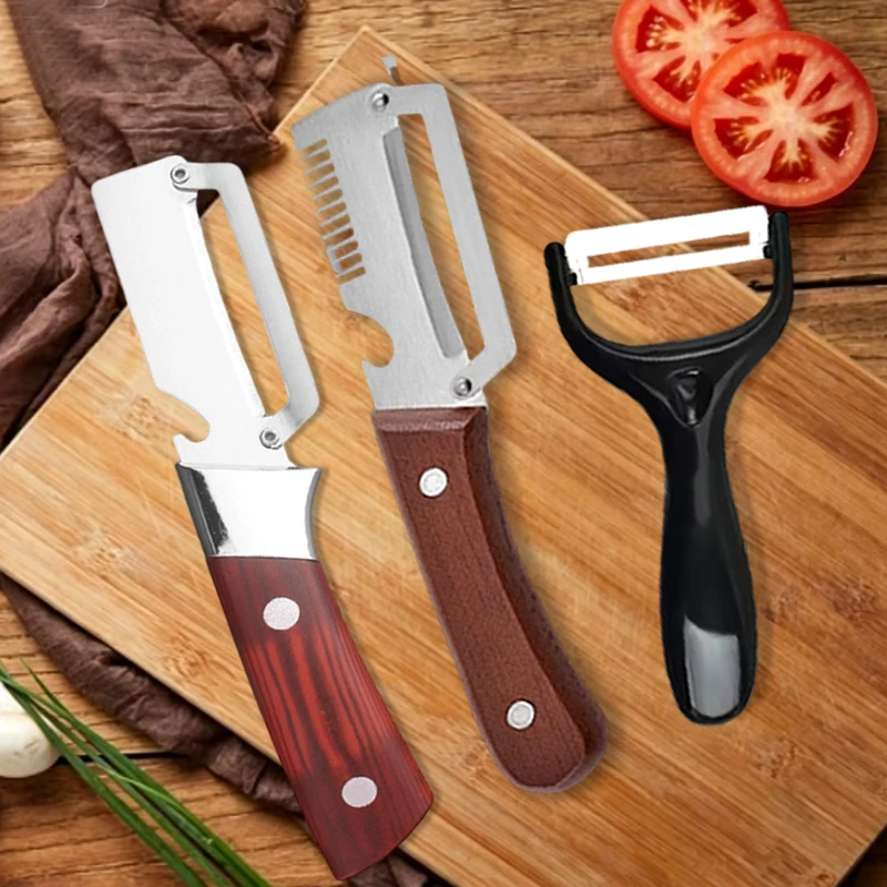 Descascador de Legumes Multifuncional WXCOO em Aço Inoxidável para Cozinha, Ideal para Cortar Cebolas, Frutas, Melão e Raspar Cana-de-Açúcar
