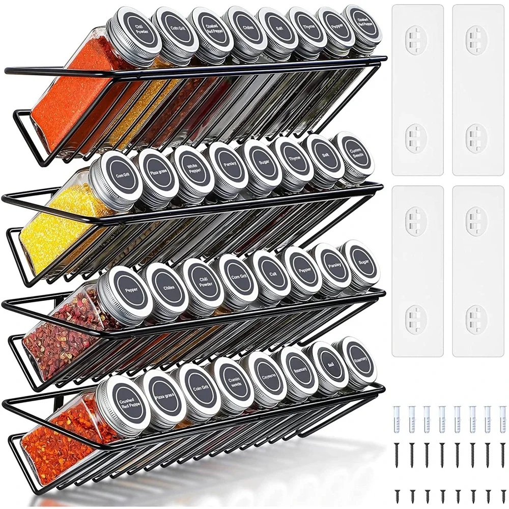 

wall mounted kitchen organizer spice rack shelf storage holders & racks dish drainer rack