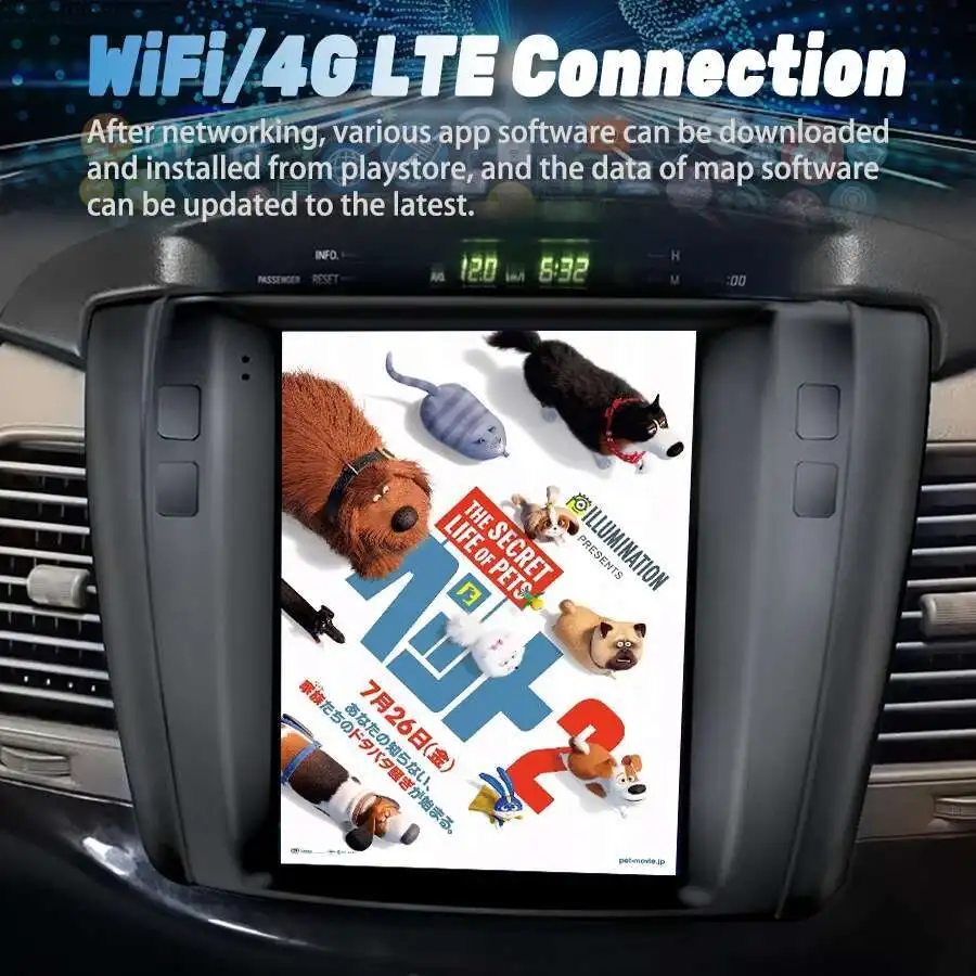 Android 14 Car Gps DSP Multimedia Video Radio Player In Dashboard For Toyota Innova 2007-2014 Navigation CarPlay Vertical Screen