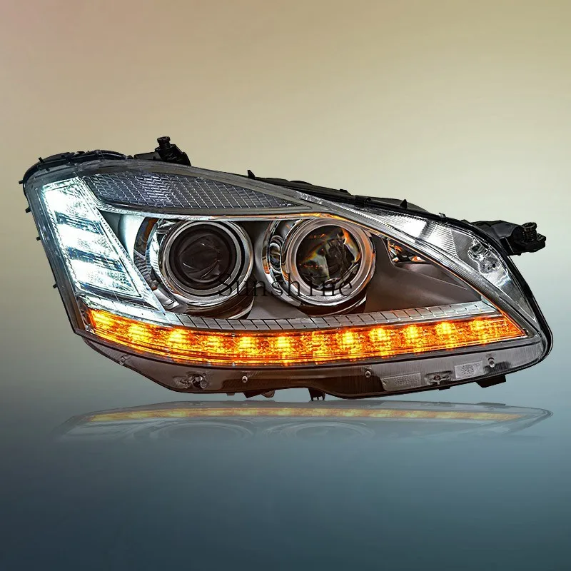 Headlight assembly S300 S350 modified LED running water day turn signal auto parts