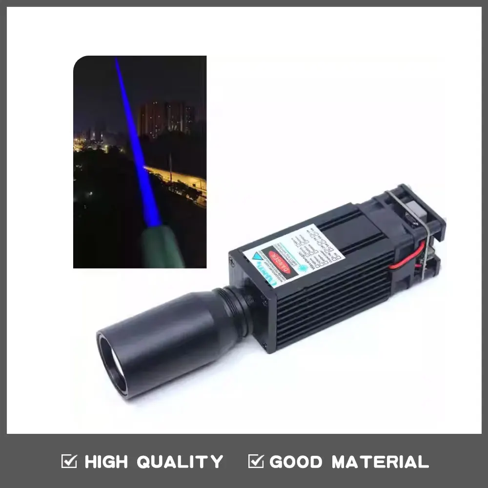 

Coarse light 450nm 10W blue light laser 3CM laser module with beam expander 12V