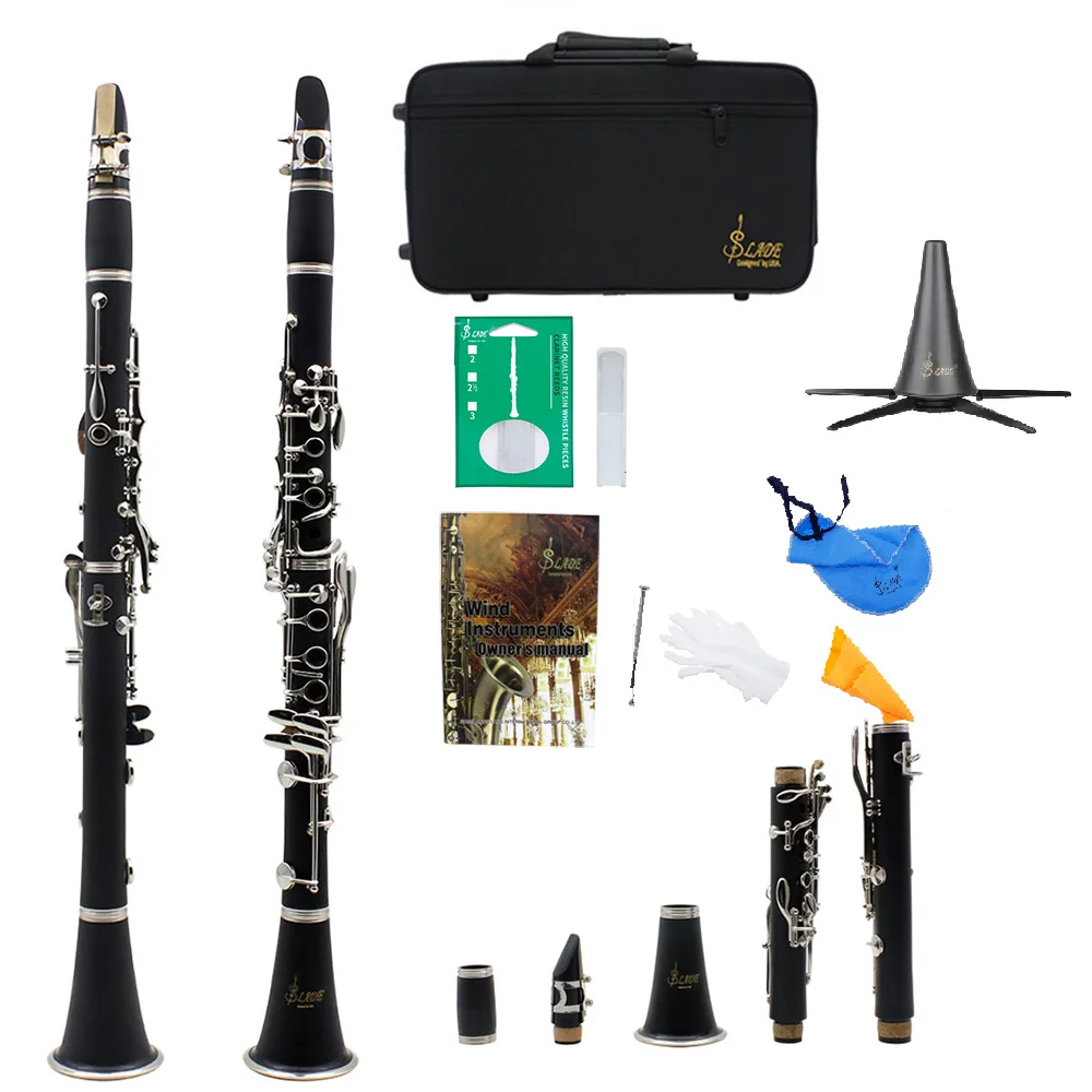 SLADE Clarinet Bb Clarinet 17 Keys 6 Rings Blackwinds Clarinet Professional Music Instruments With Box Reed Accessories