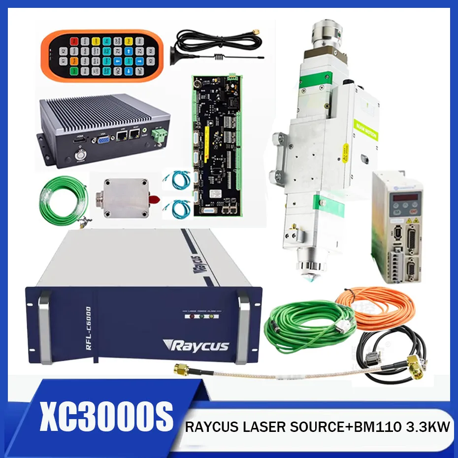 Sistema di controllo taglio laser Raytools Kit XC3000 Sorgenti laser RFL-C1500/RFL-C2000/RFL-C3000 e BM110 Testine di taglio automatiche