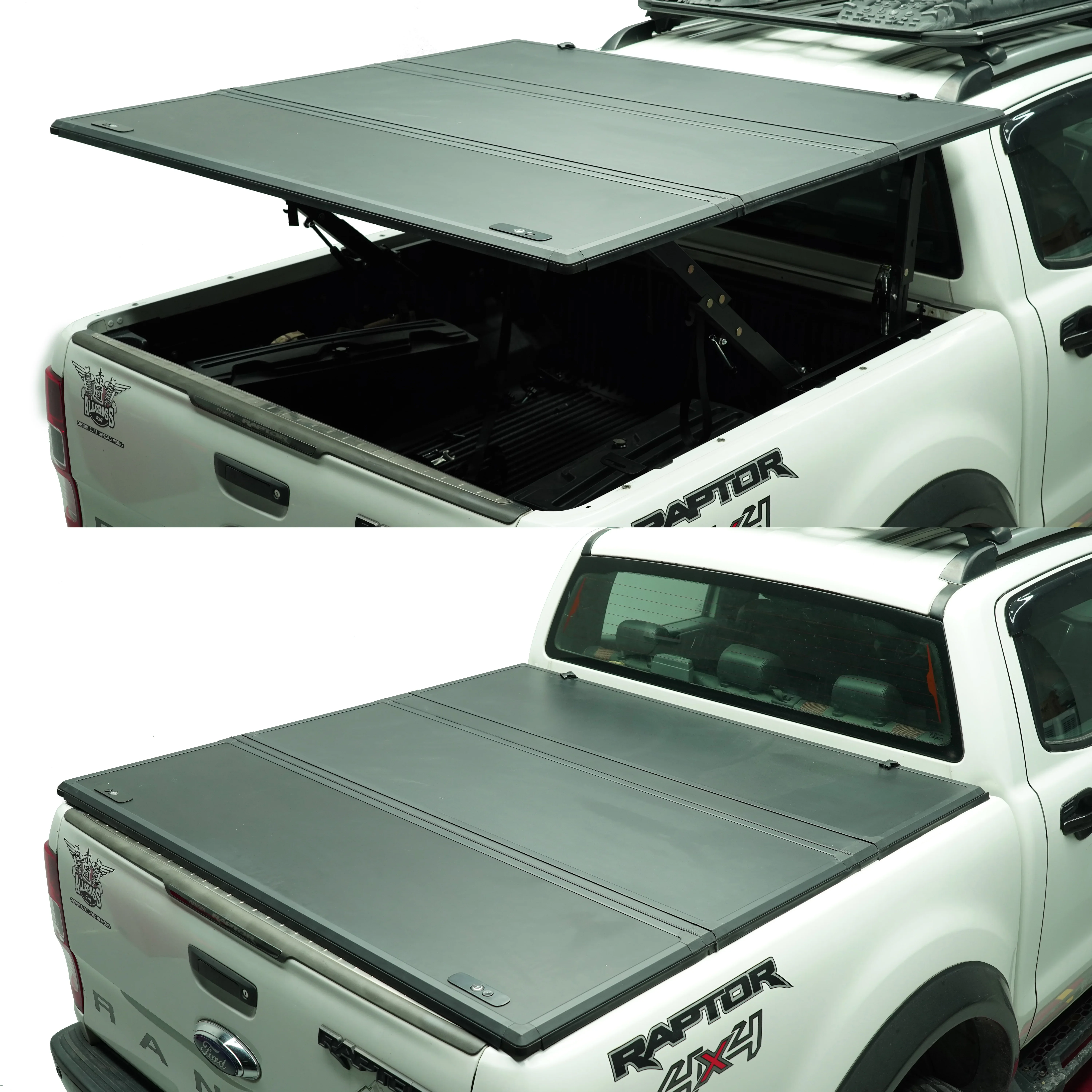 

Factory Hot Selling Hard Truck Bed Cover Ram Accessories Folding Lift-up Tri-fold Bed Cover for RAM 1500/silverado 1500