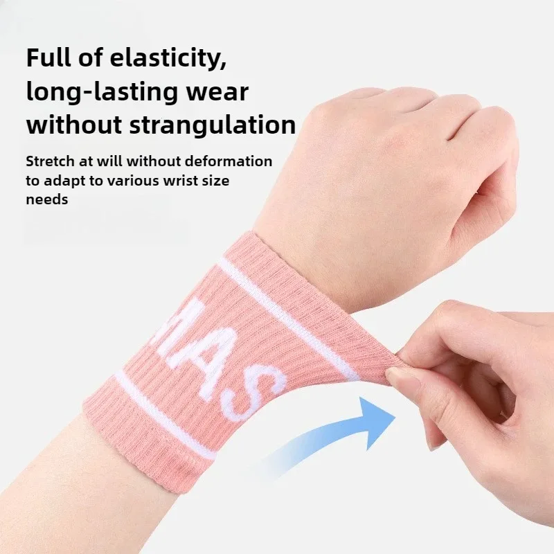 1 Pair Elastic Sport Wristband Basketball Volleyball Wrist Guard Golf Tennis Sweatband Wrist Band Fashion Colorful Wrist Support