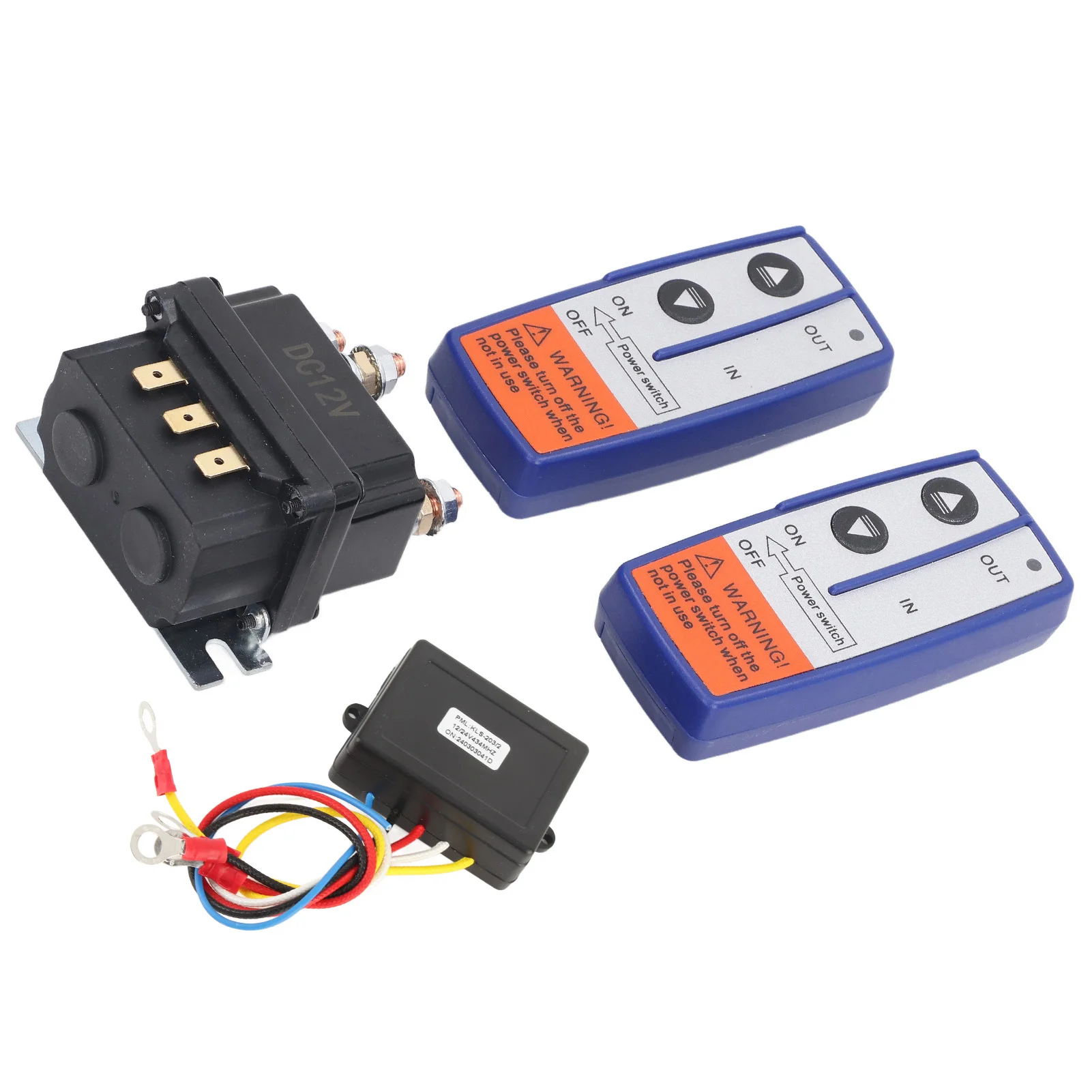 12V 250A Winch Relay Kit with Remote Controller Relay Contactor  for Industrial Vehicle Winch Relay Remote Control Kit