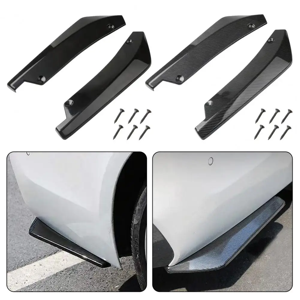 Car Rear Bumper End Cap Universal Car Rear Bumper Lip Universal Rear Bumper Lip Spoiler Kit Abs Carbon Fiber Style for Auto
