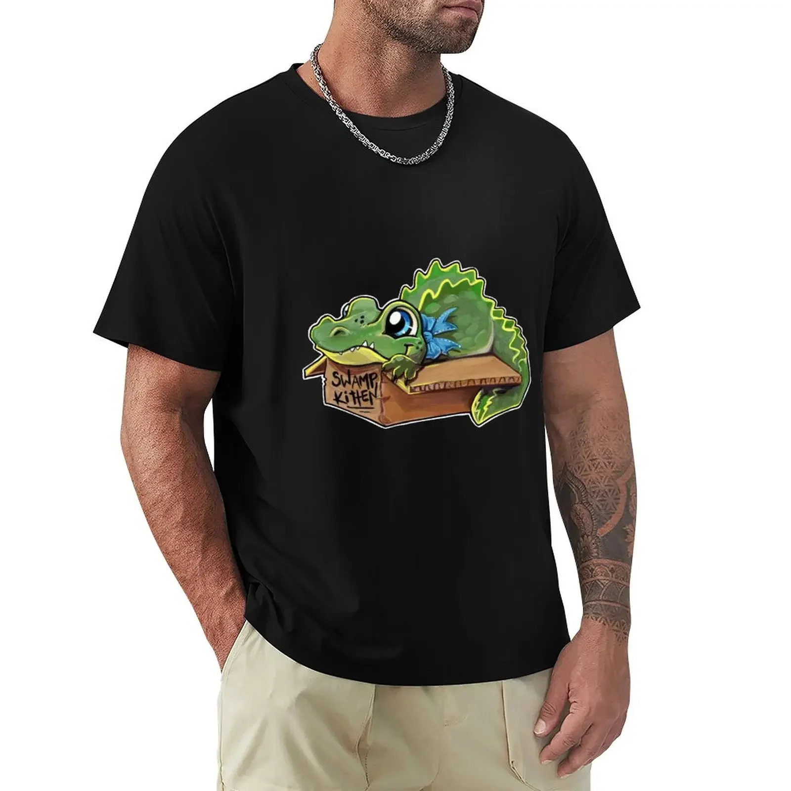 Swamp kitten T-Shirt oversized plus sizes custom shirt mens clothing