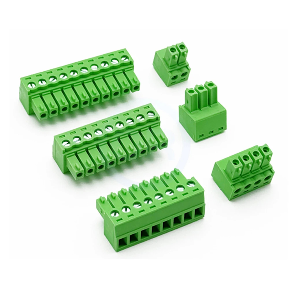(10Sets) KF 2EDGRK + 2EDGK 3.81mm 3.5mm Plug-In Terminal Block Solderless 15EDGRK 15EDGKP 2~24P Set of Plugs and Pin Headers