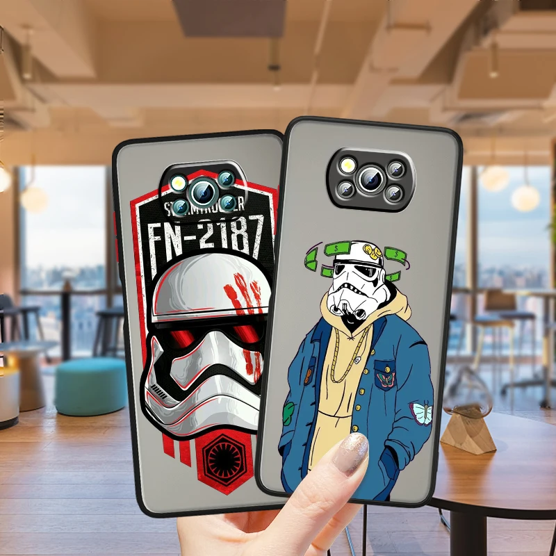 Star Wars Robot Heroes Frosted Translucent For Xiaomi Mi Poco X5 X4 X3 M6 M5S M5 M4 M3 F5 F4 F3 GT Pro 5G Back Phone Case