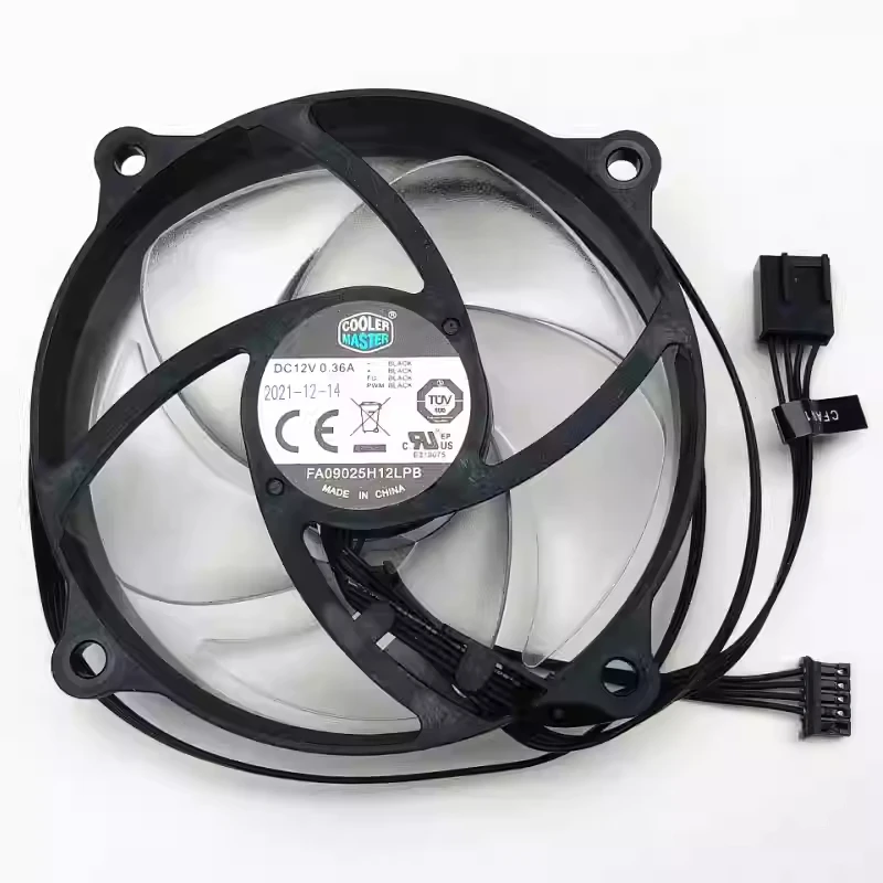 New CoolerMaster FA09025H12LPB 12V 0.36A 9025 RGB 4-wire PWM Speed Control Circular Fan