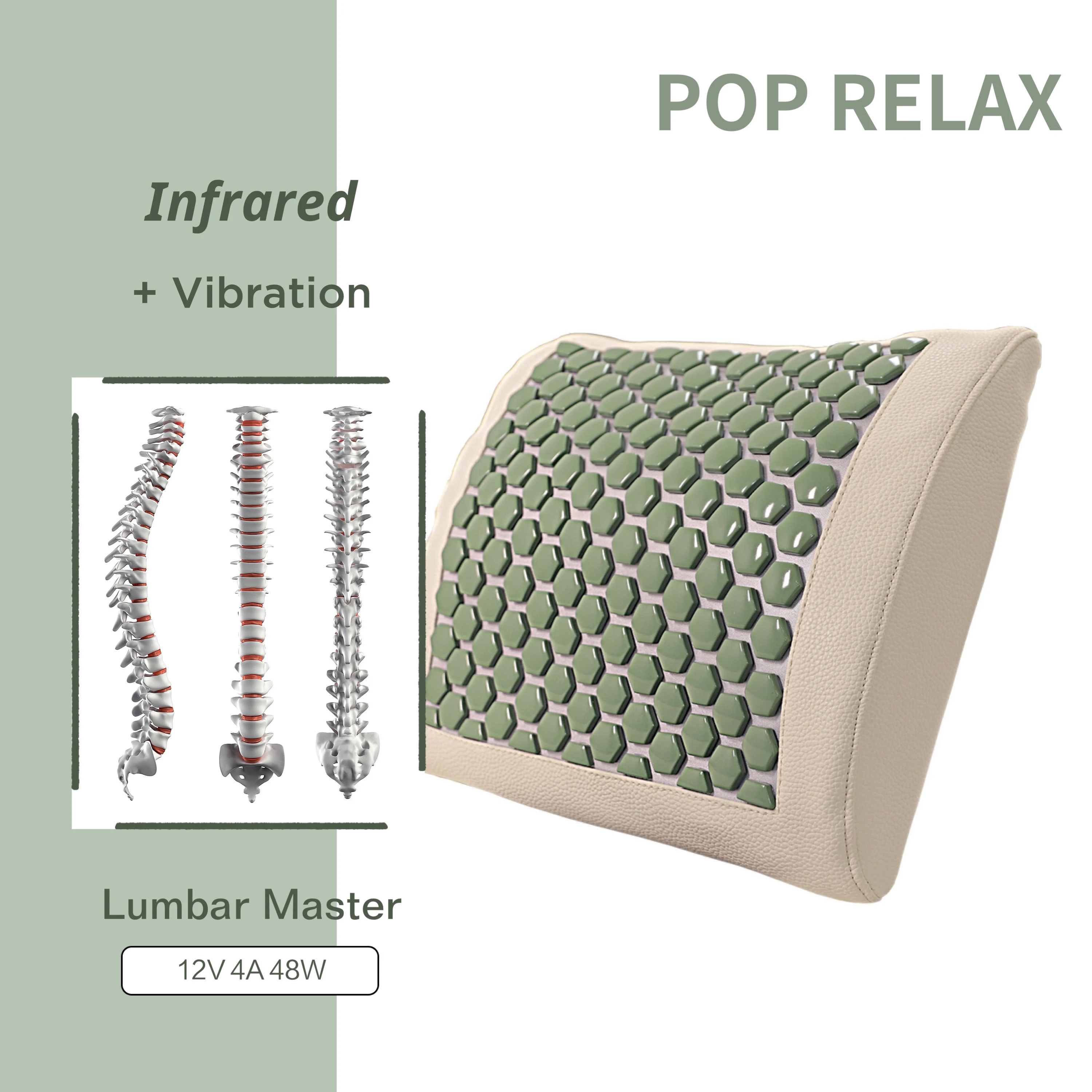 pop relax lumbar traction Inflatable tourmaline massage mat  acupressure back pain relief back factory price  China