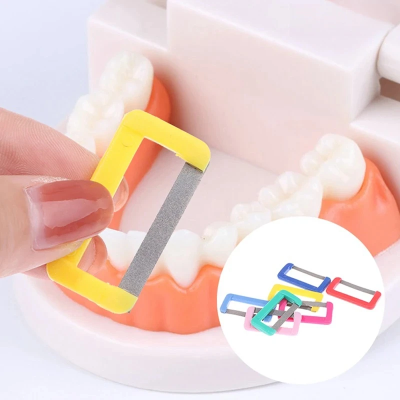 

4pcs Dental IPR Orthodontics Strip Tooth Enamel Interproximal Reduction Strips Polish Tooth Enamel Reduce Serrated Saw