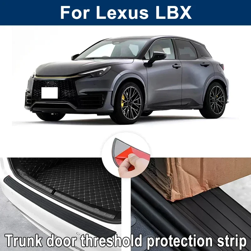 Car Trunk Sill Anti-scratch Guard Strip For Lexus LBX - Rear Bumper Rubber Protector Decorative Cover Sticker