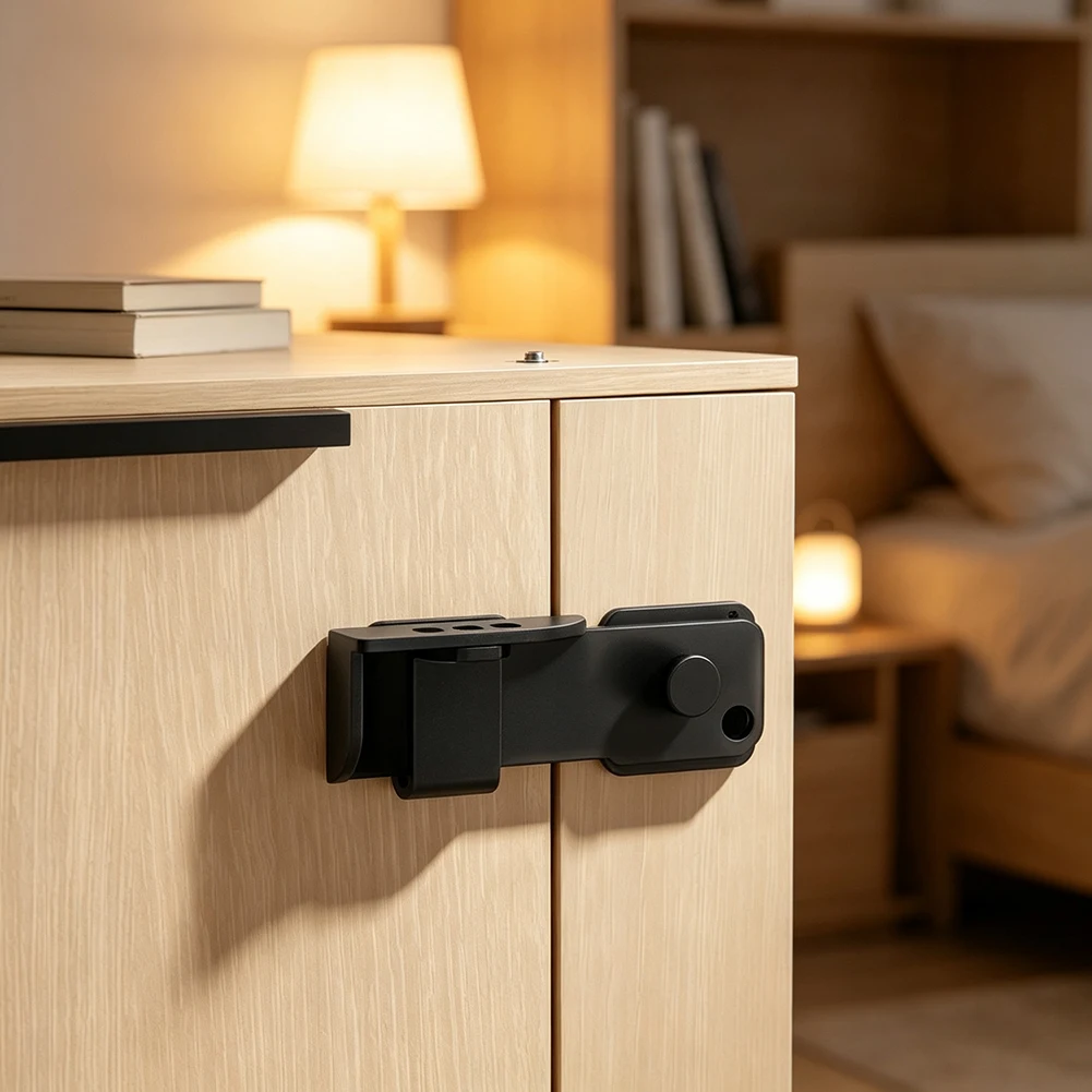 Adjustable 3-Hole Door Hasp Constructed from Thick SUS Stainless Steel and Zinc Alloy with 3-Digit Combination Lock