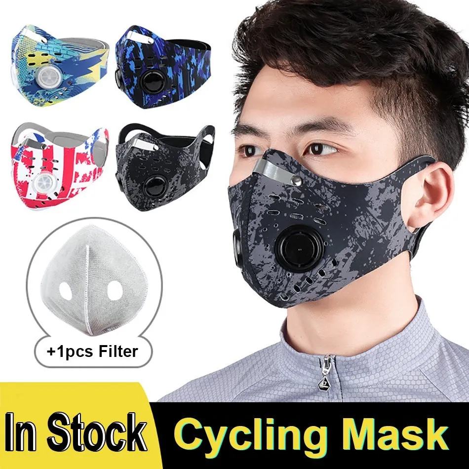 CANFU Anti-Virus Anti Dust Protection Cycling Mask Windproof For Adults Gray Riding Face Mouth Masks Breathable Reusable Filter