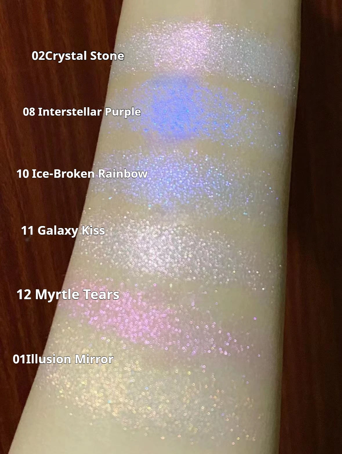 RMT Highlighter Eyeshadow Chameleon Glitter Pigment Diamond Chrome Metallic Brightening Face Body Cosmetic Makeup for Women - Image 4