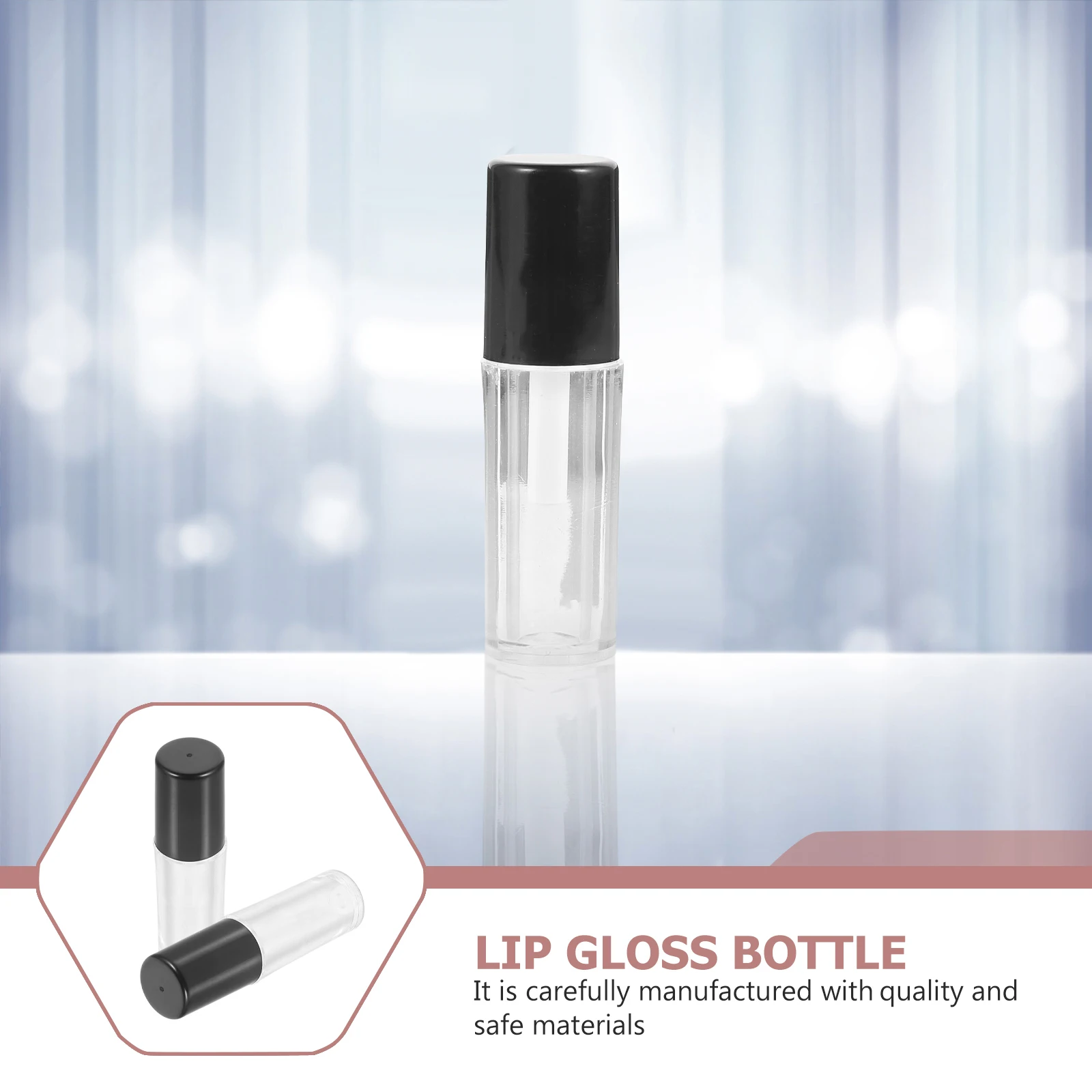 

10pcs Lip Gloss Tubes Empty Bottle Containers Cute Mini Plastic Squeeze Leak-Proof Portable with Cover for DIY Storage Samples