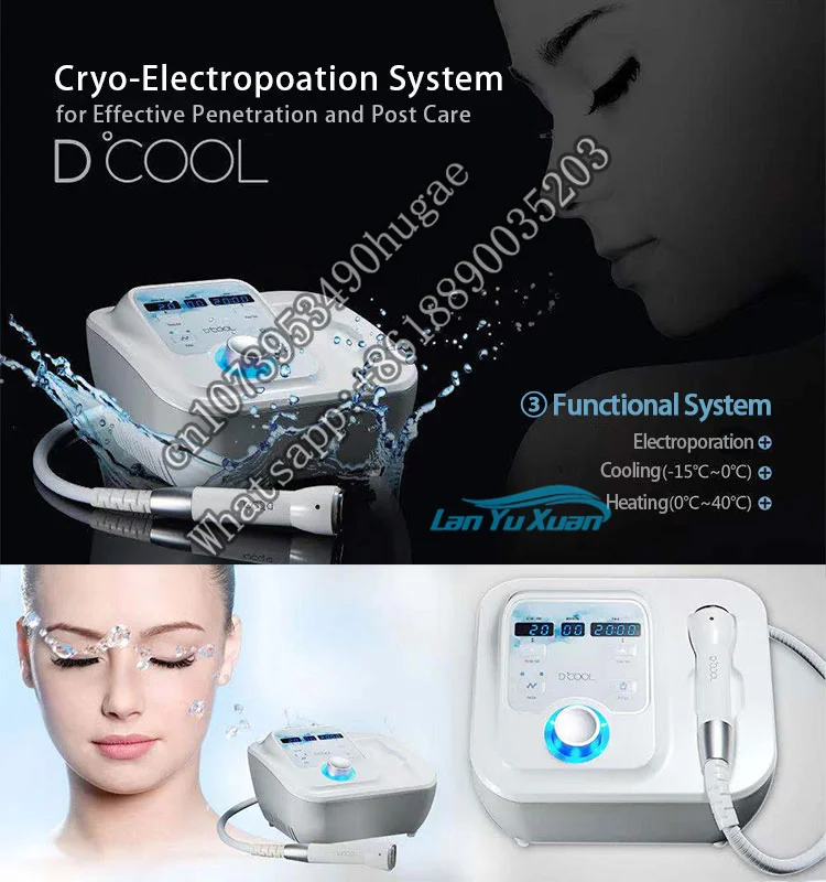 Best 3 in 1 DCOOL Cool and Hot Electropration Face Lift Machine Shrink Pores Skin Tightening Wrinkle Removal Beauty  f