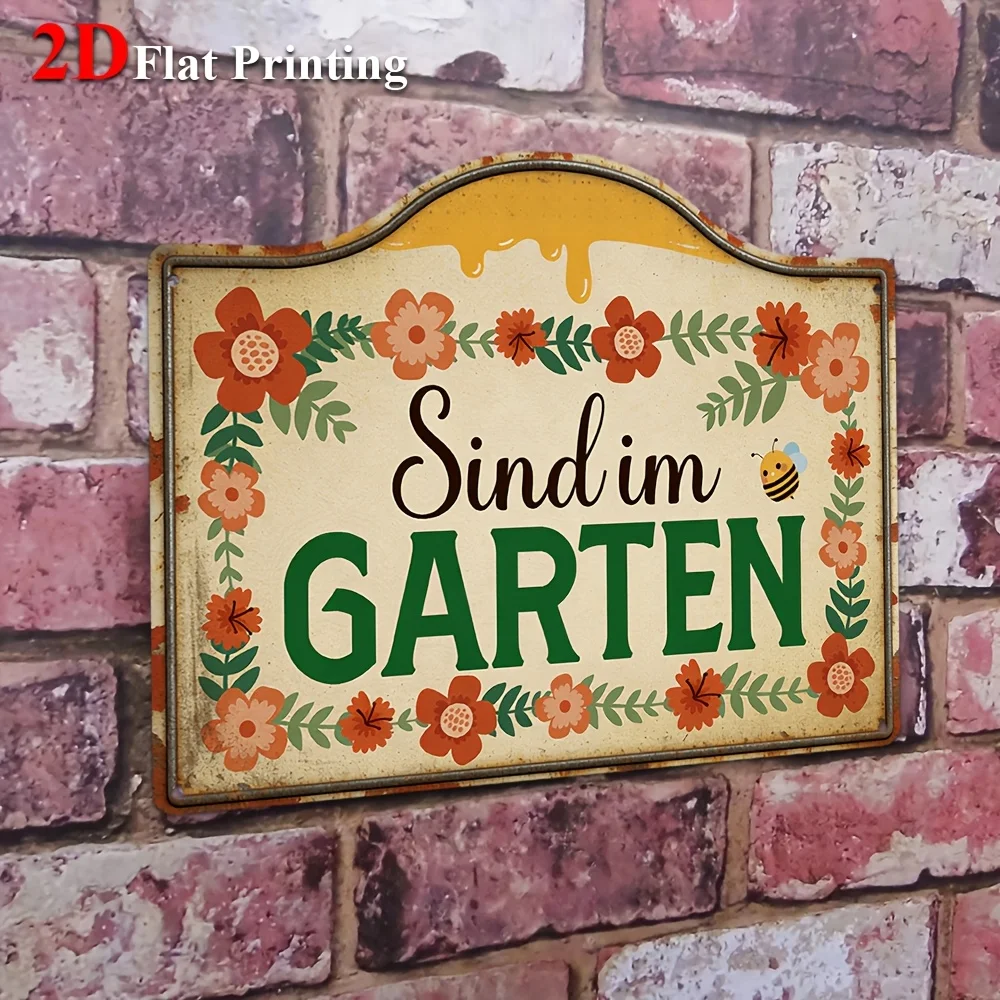 1pc, 2D Flat, Signs Metal Sheet Painting 