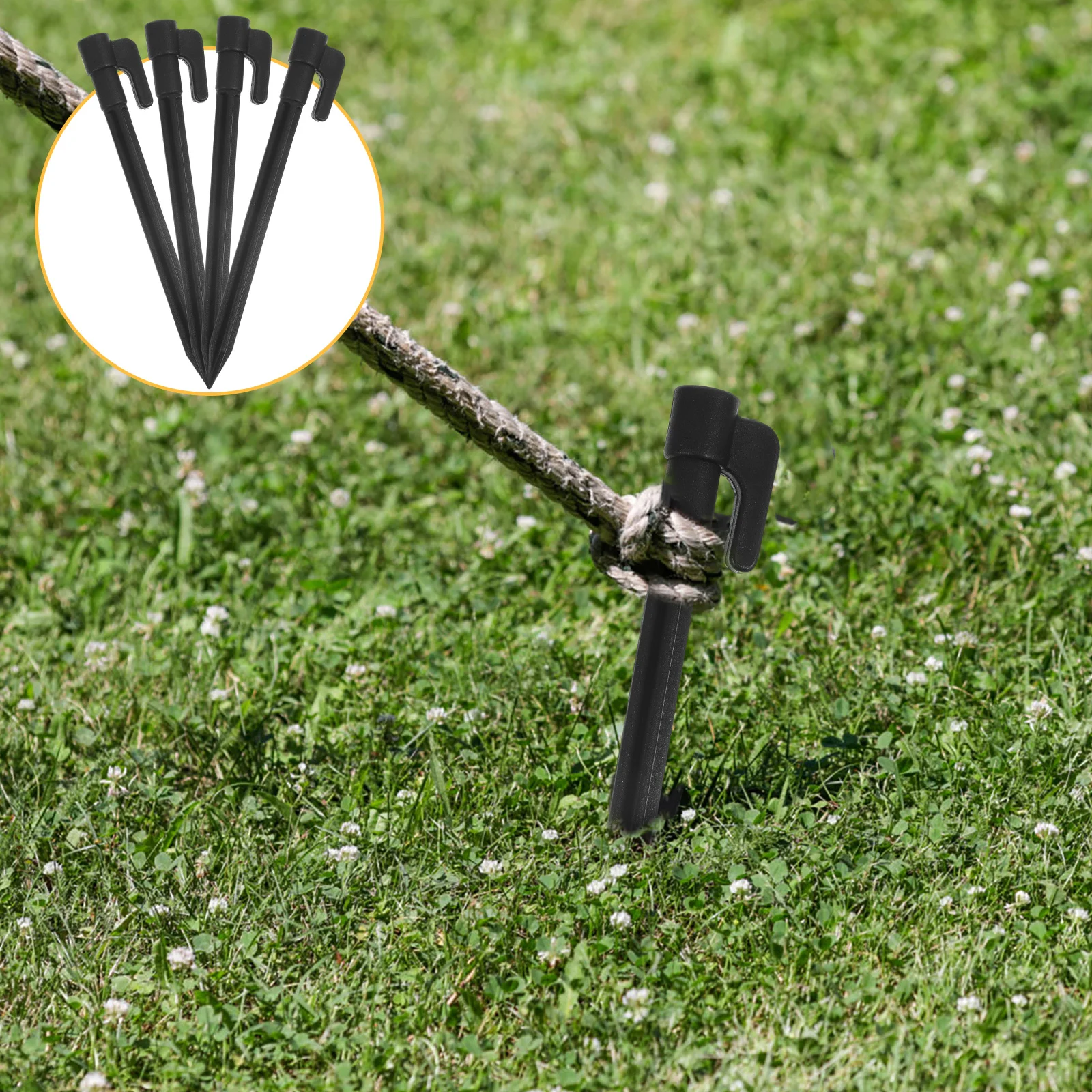 

30pcs Tent Duty Fiberglass Rods Camping Garden Lawn stakes Stakes Black Durable Stakes For Yard Anti Wind Pegs Outdoor