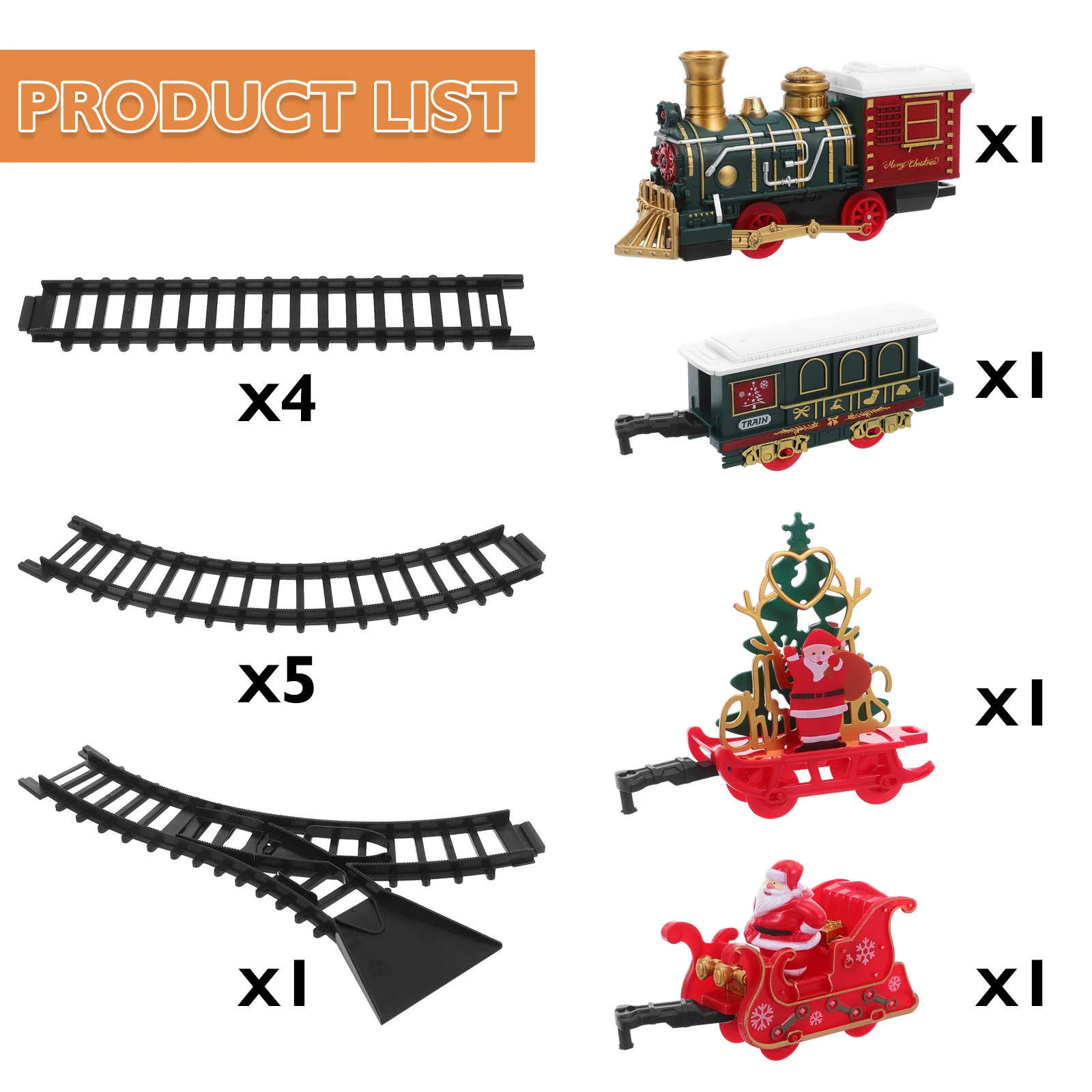 1Set عيد الميلاد قطار أضواء المسار الكهربائي الموسيقى الرجعية قاطرة تحت شجرة Playset للأطفال لعبة قطار للأطفال