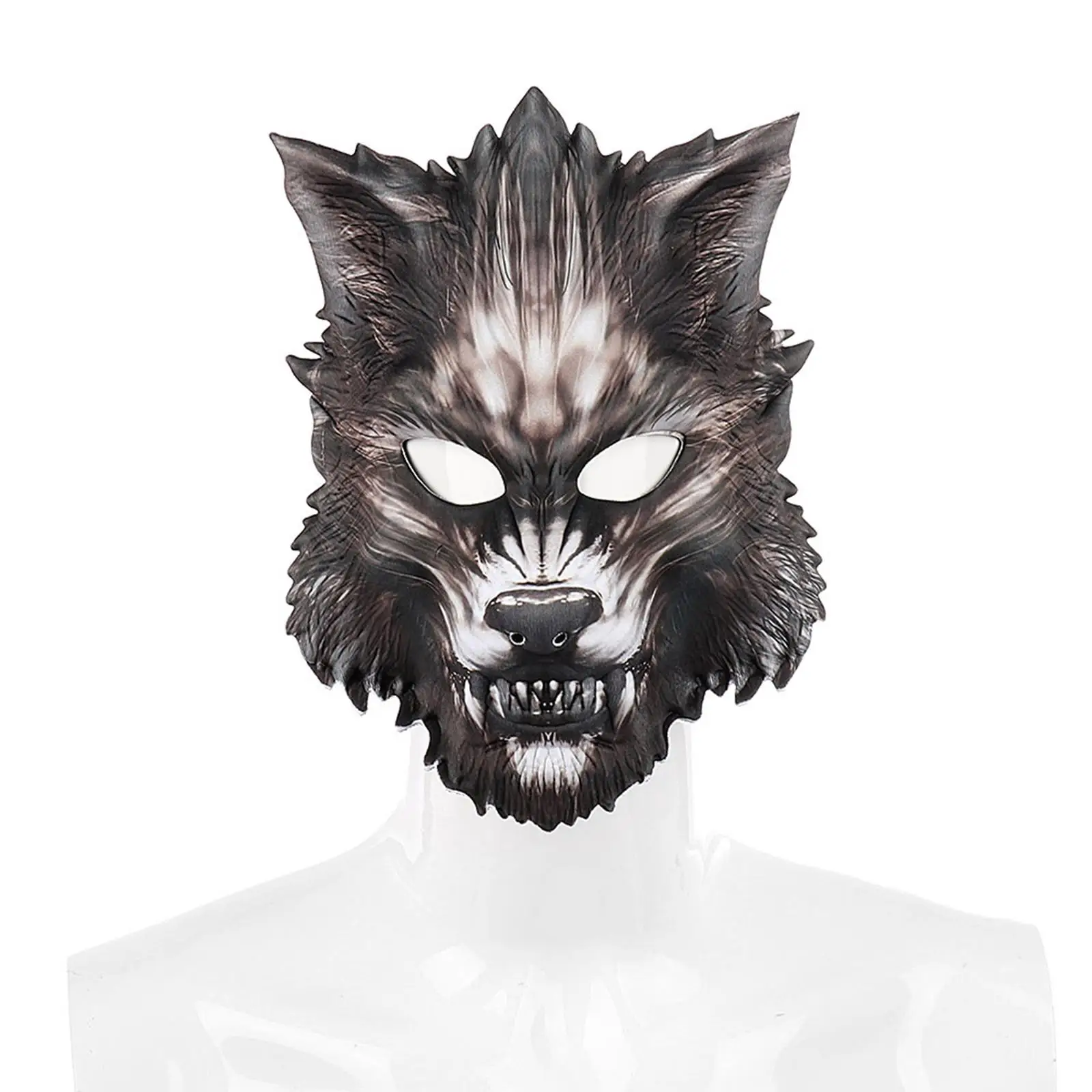 Halloween Wolf Masker Half Gezicht Scary Weerwolf Eva Voor Party Props Carnaval Film Thema Kids Mannen