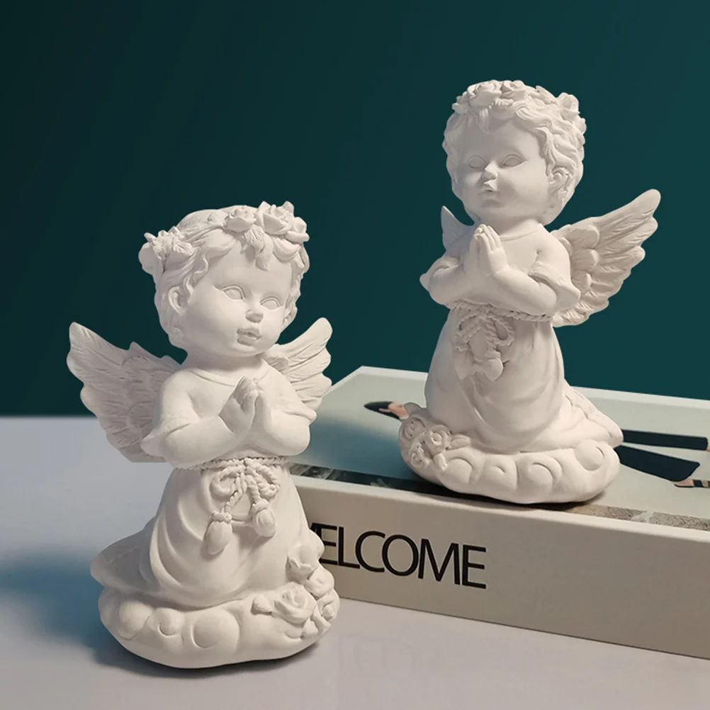 

Prayer Angel Sculpture Angel Adornment Lifelike Craft for Room Party Display Creative Desktop Decoration Brighten Space Gift