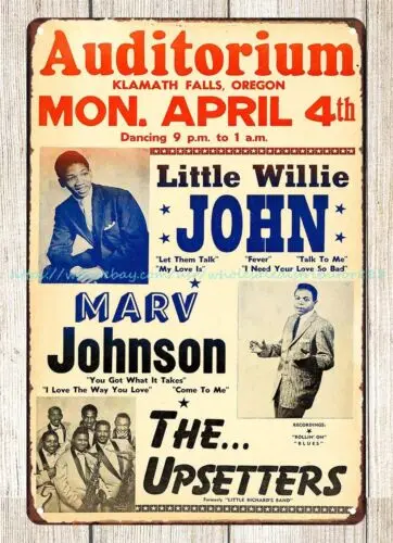 metal farm signs 1960 Little Willie John Auditorium Concert metal tin sign