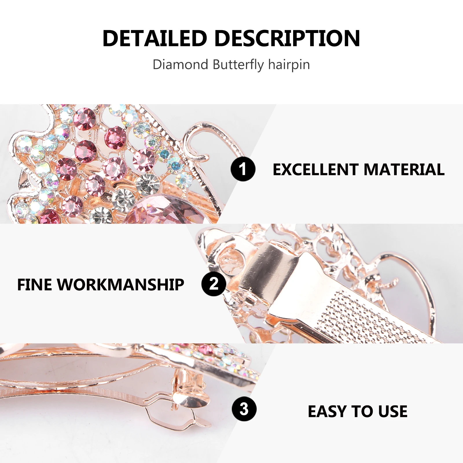 

2 шт., заколки для волос, ювелирные изделия, хвост, женские блестящие заколки для выпускного вечера, французские стразы, розовая невеста