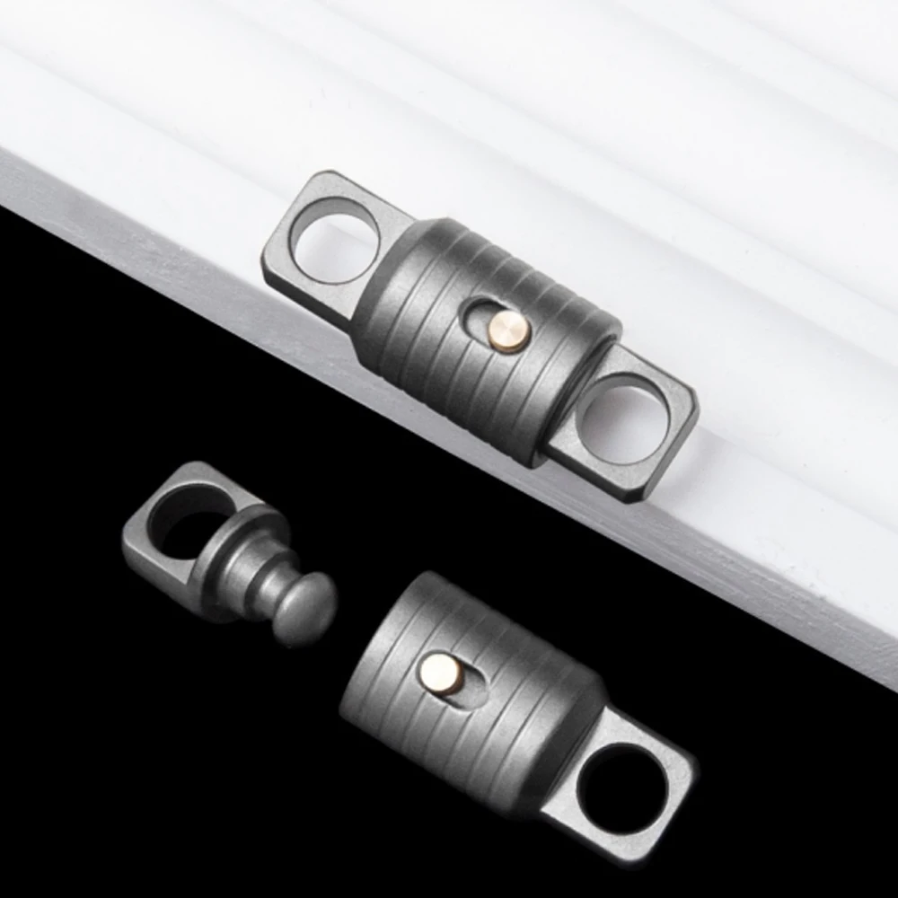 

Брелок из титанового сплава с замком, быстросъемный, вращение на 360 градусов, портативный, прочный, устойчивый к коррозии, инструмент EDC для активного отдыха