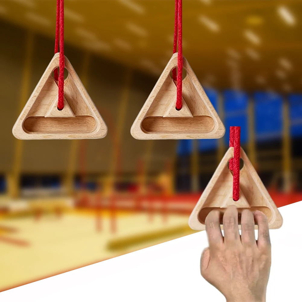 

2Pcs Climbing Triangle Fingerboard Reusable Pull-Up Handle Lightweight Wooden Rock Climb Fingerboard for Shaping Fitness