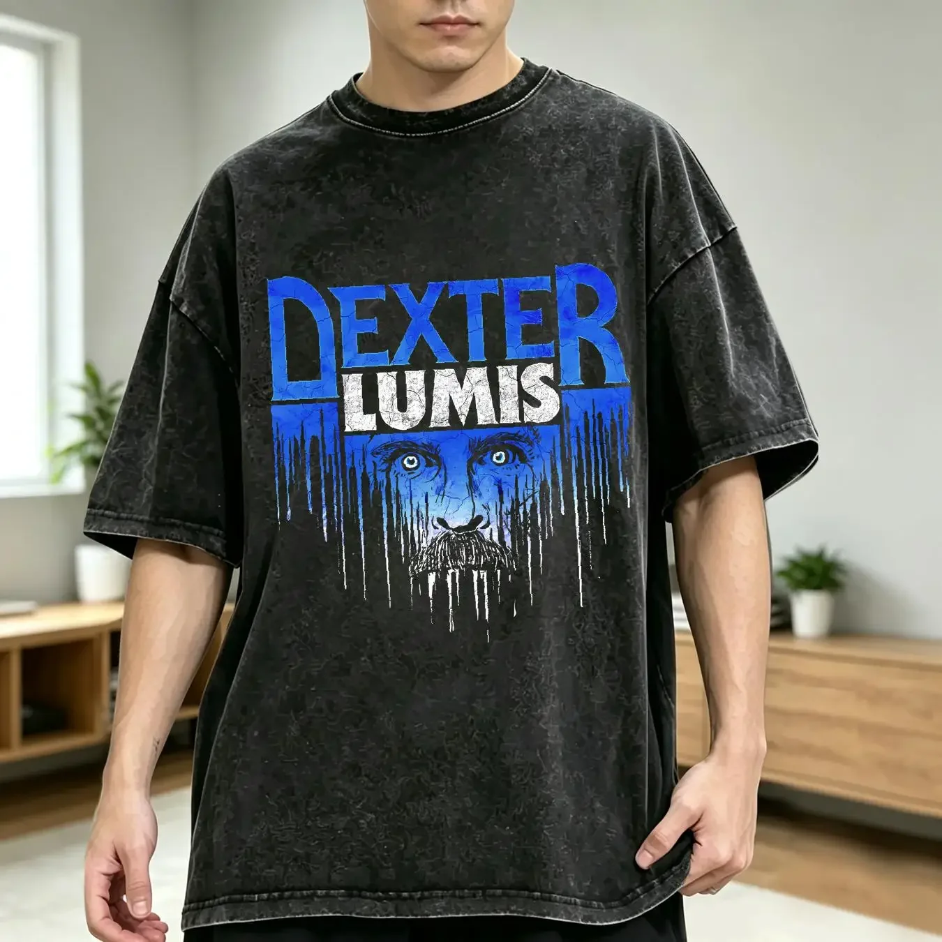 washed T Shirt Dexter Lumis Cotton For Men Size S 4Xl V1311 long or short sleeves vintage Washed Breathable streetwear