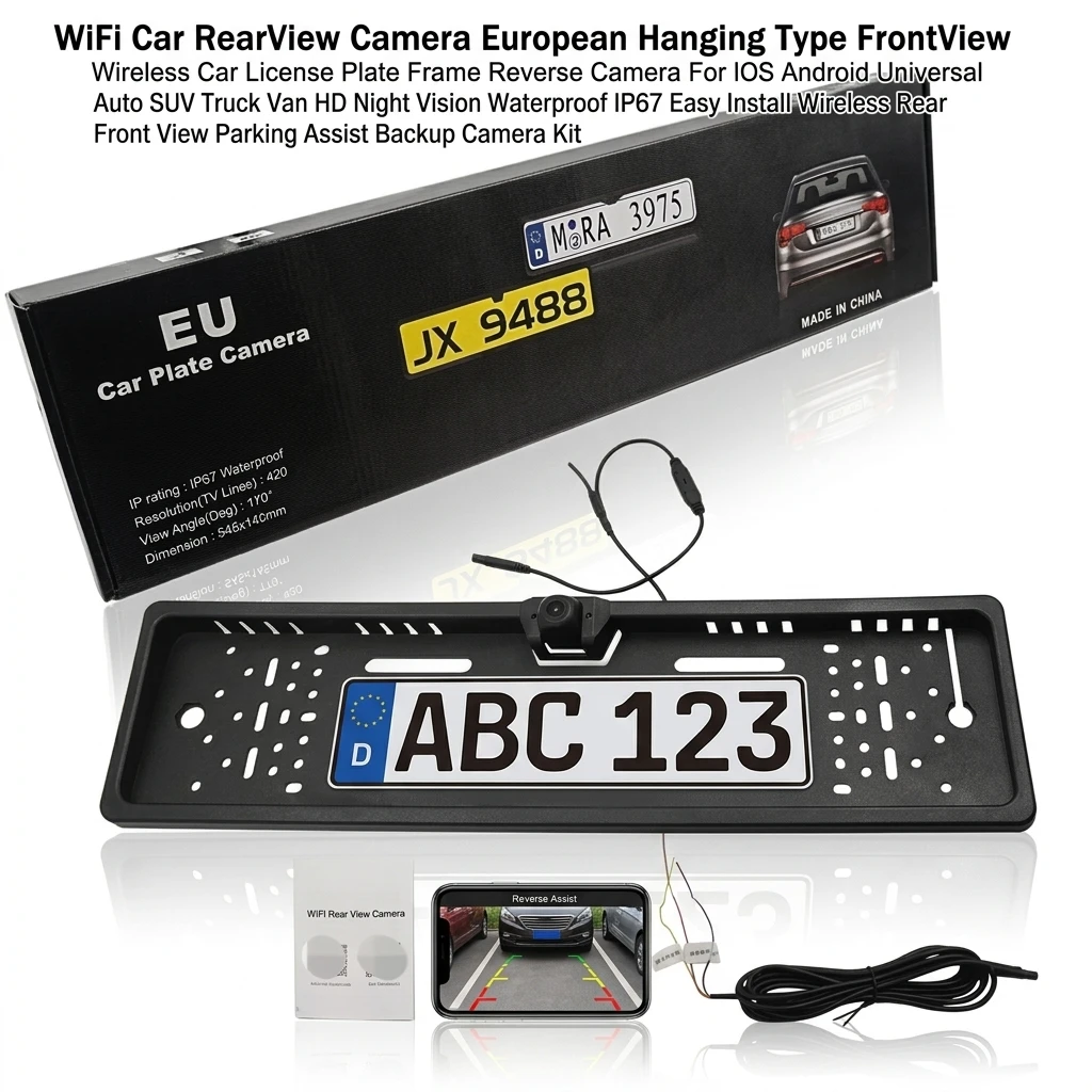 Wifi Car RearView Camera European Hanging Type FrontView Wireless Car ...
