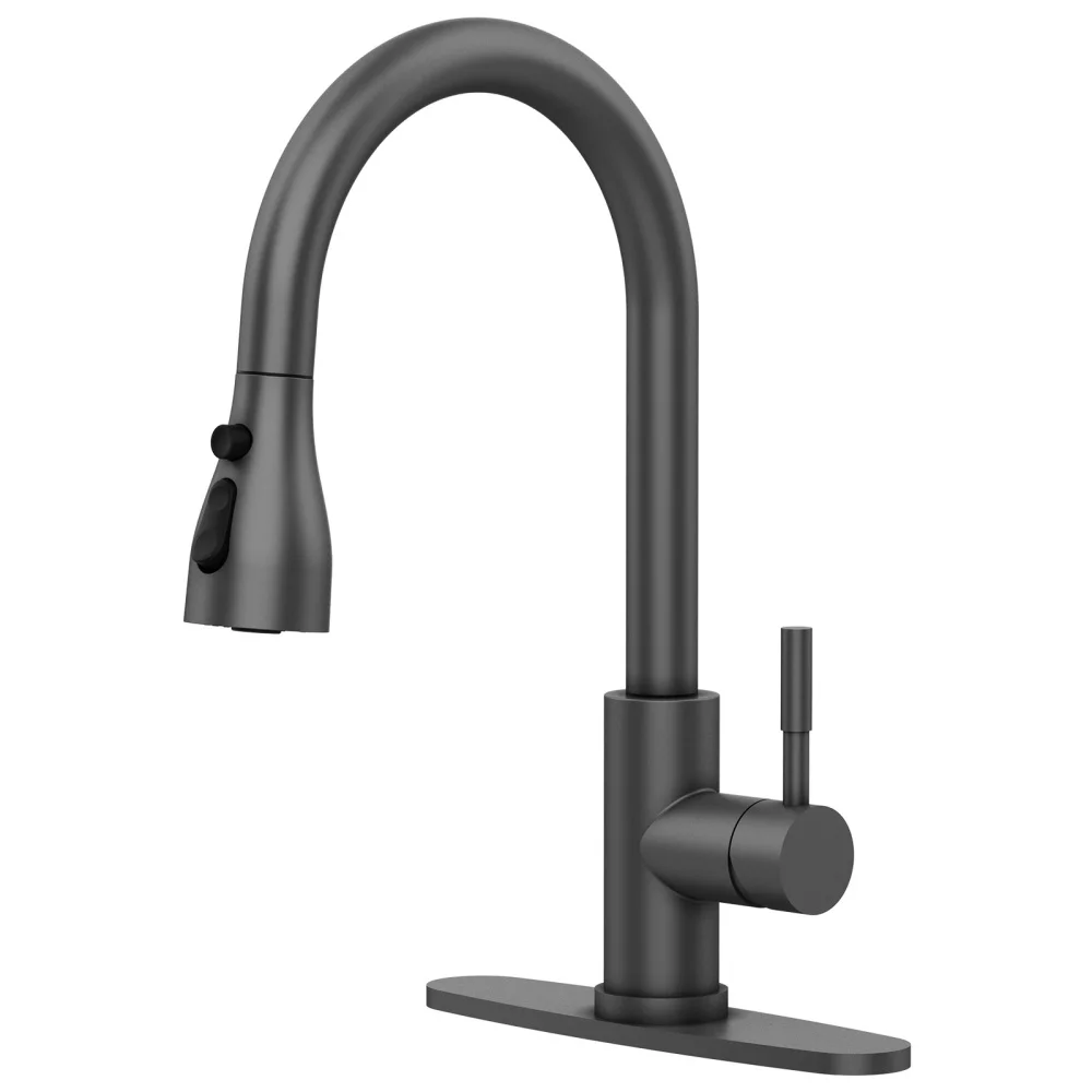 Kitchen Faucet with Pull Down Sprayer for Kitchen Sink Matte Black Kitchen Sink Faucet with 3 Modes